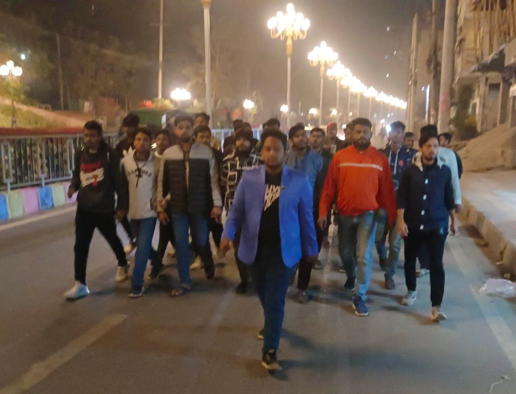 প্রধানমন্ত্রীর জনসভা সফল করার লক্ষ্যে ছাত্রলীগের প্রচার মিছিল