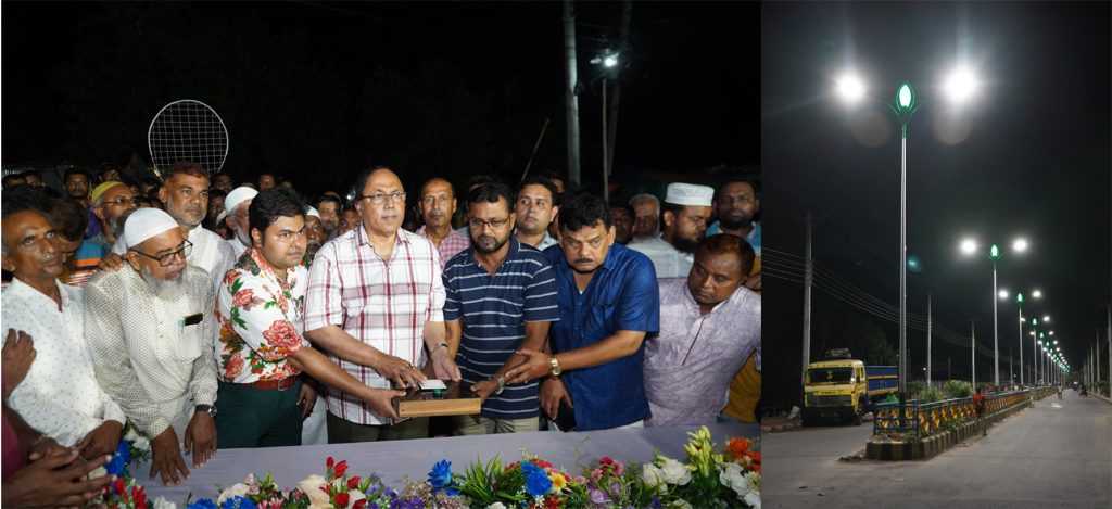 আলোকিত হলো রাজশাহী নগরীর আরো দুইটি সড়ক