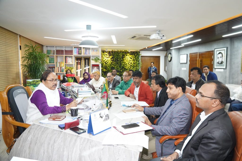 রাজশাহী সিটি কর্পোরেশনে সাথে রাজশাহী উন্নয়ন কর্তৃপক্ষের সমন্বয় সভা 