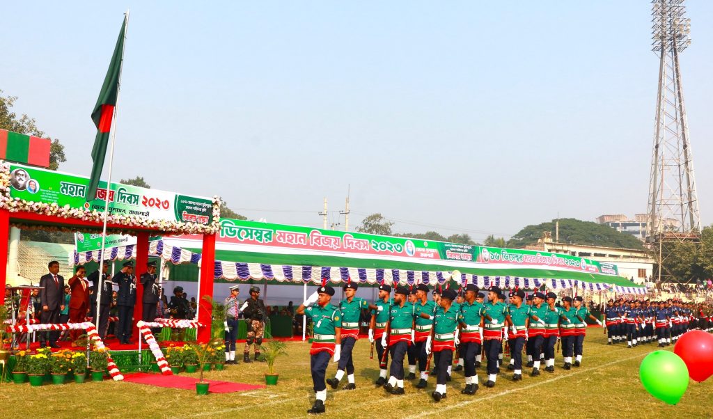 রাজশাহীতে যথাযোগ্য মর্যাদায় মহান বিজয় দিবস উদযাপন