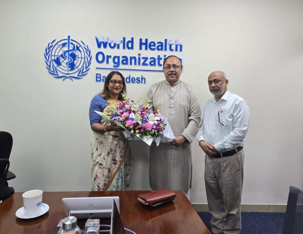 ডব্লিউএইচও এর আঞ্চলিক পরিচালক সায়মা ওয়াজেদের সঙ্গে রাসিক মেয়রের সাক্ষাৎ